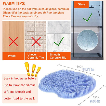 2 Pack Shower Back & Foot Scrubber