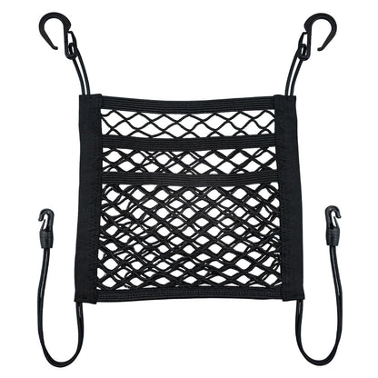 Elastic 3-Layer Mesh Storage Net for Between Car Seats