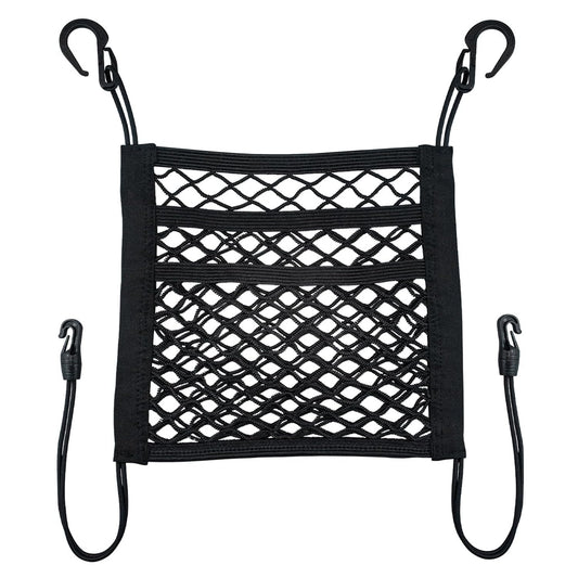 Elastic 3-Layer Mesh Storage Net for Between Car Seats