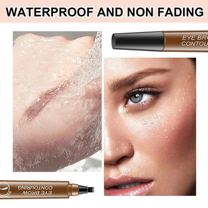 5PC 4 Tipped 3D Waterproof Brow Pencil with Micro-Fork Tip