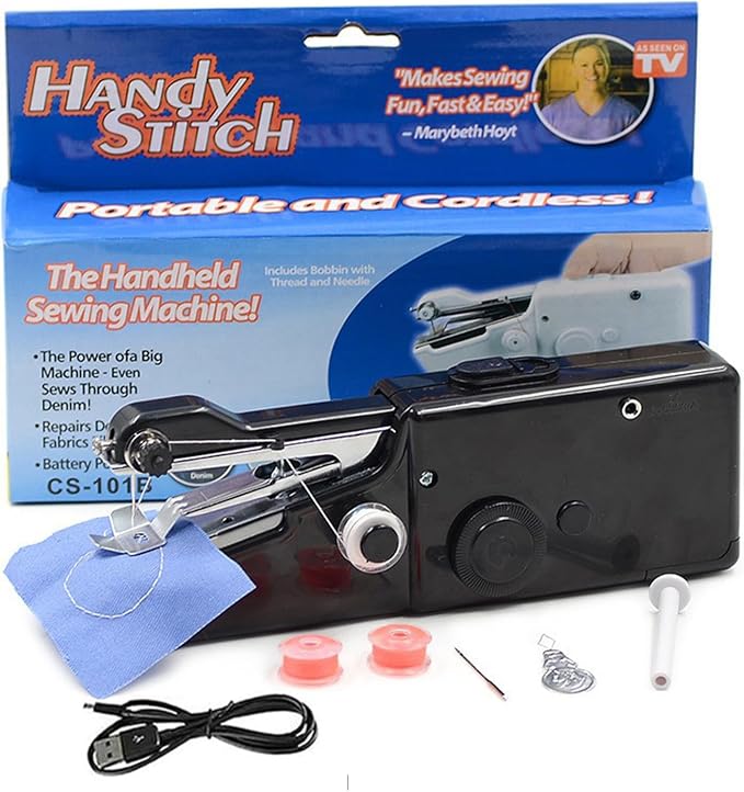 Portable Sewing Machine Kit for Beginners, Travel Emergency Clothes Repair & Quick Fixes