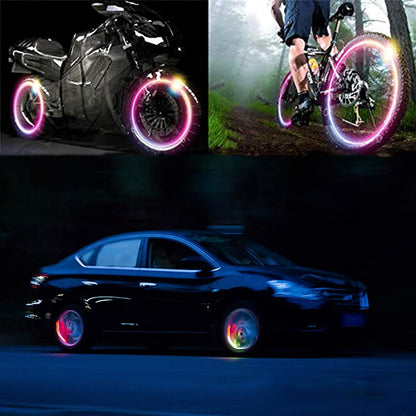 8 Pack LED Valve Stem Caps Lights for Car Tires Wheel