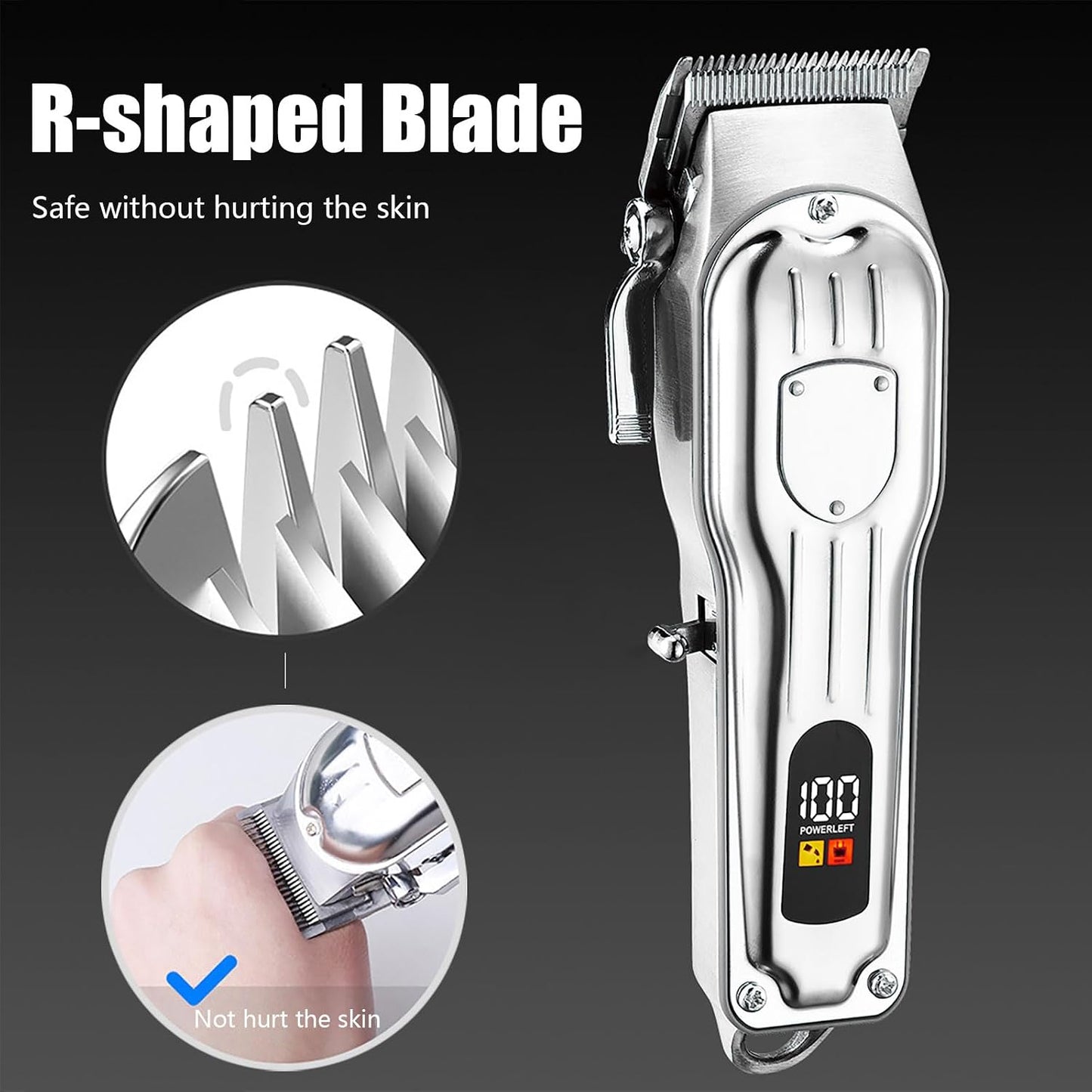 Professional Hair Clippers for Men - Cordless Hair Trimmer Kit