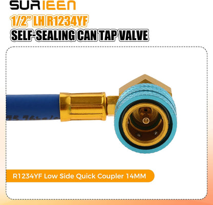 R1234yf Refrigerant AC Recharge Hose with Gauge