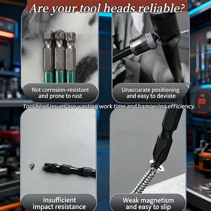 9-Pack High Magnetic Cross Head Drill Bit