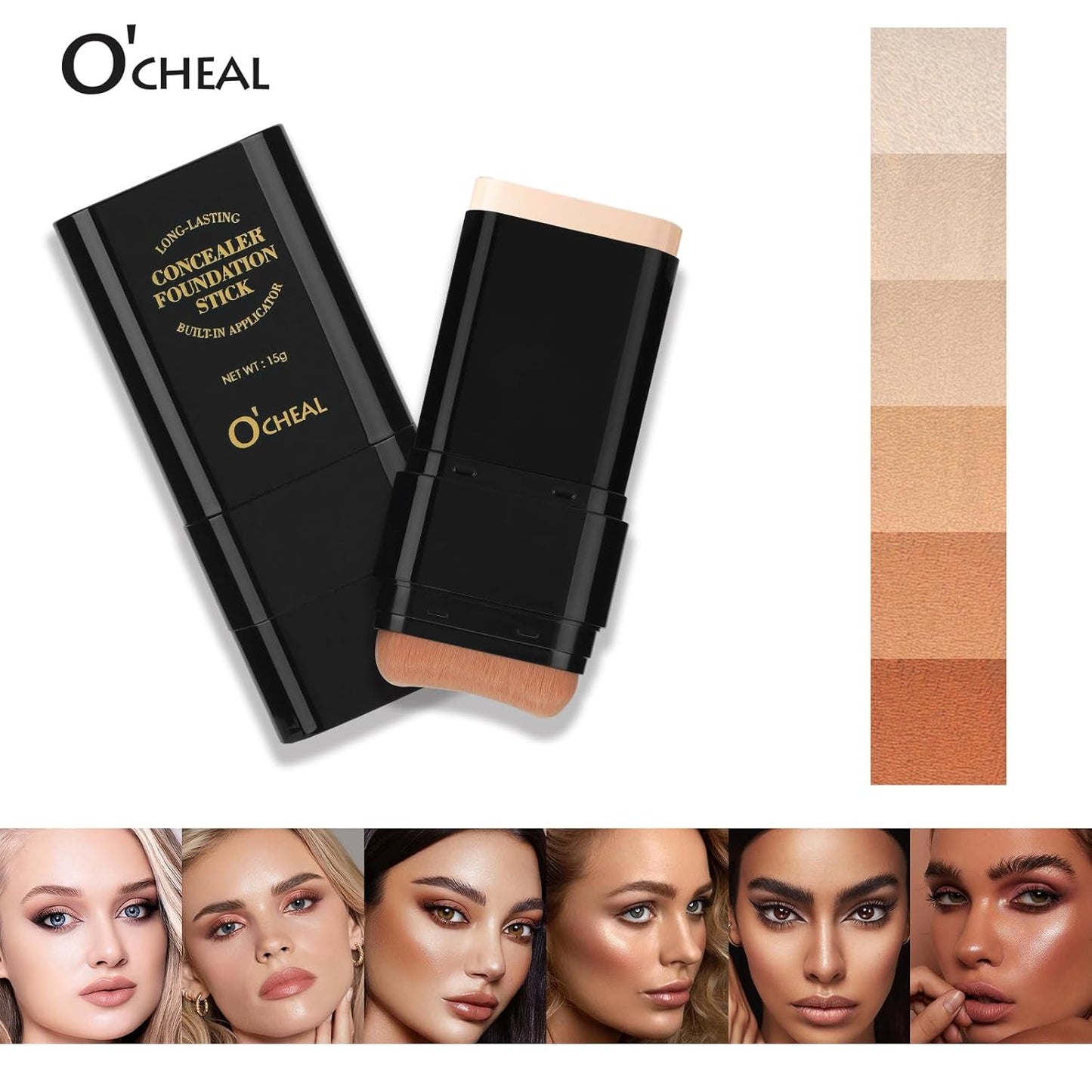 Long-wear Lightweight Brighten Face Foundation Contour Stick