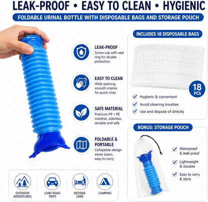 Emergency Urinals Collapsible Pocket Toilet for Men and Women
