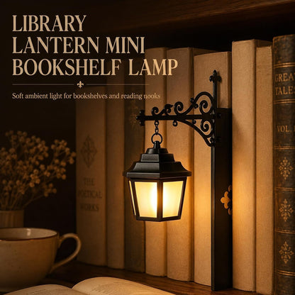 Library Lantern Decorative Bookshelf Lighting Literary Accent Light