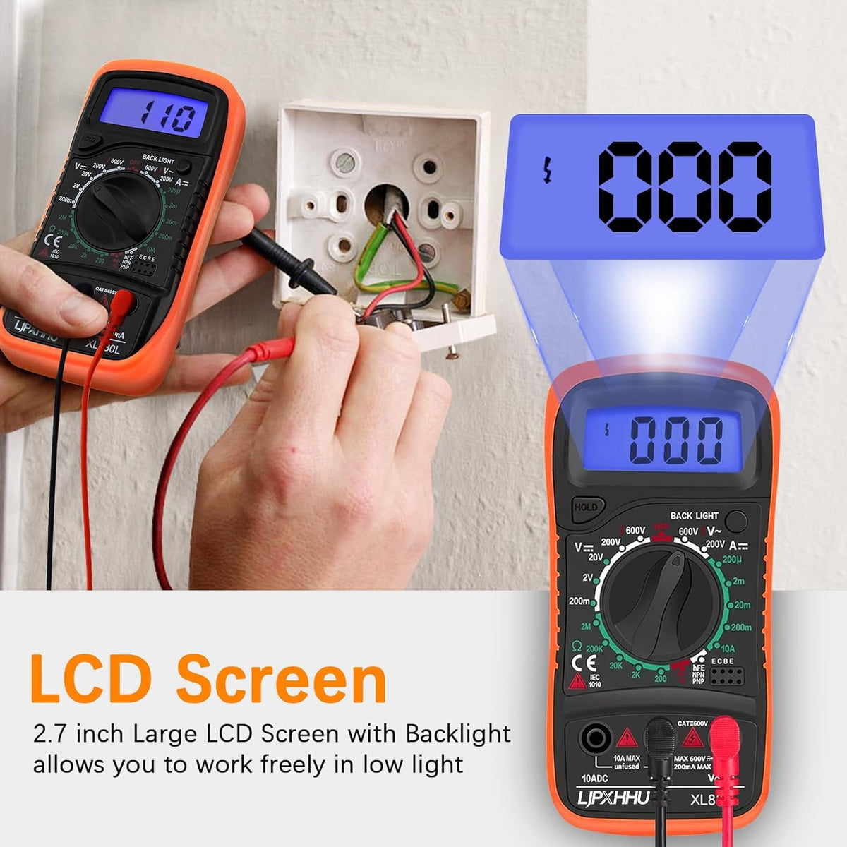 Digital Multimeter Voltmeter Battery Voltage Multi Tester