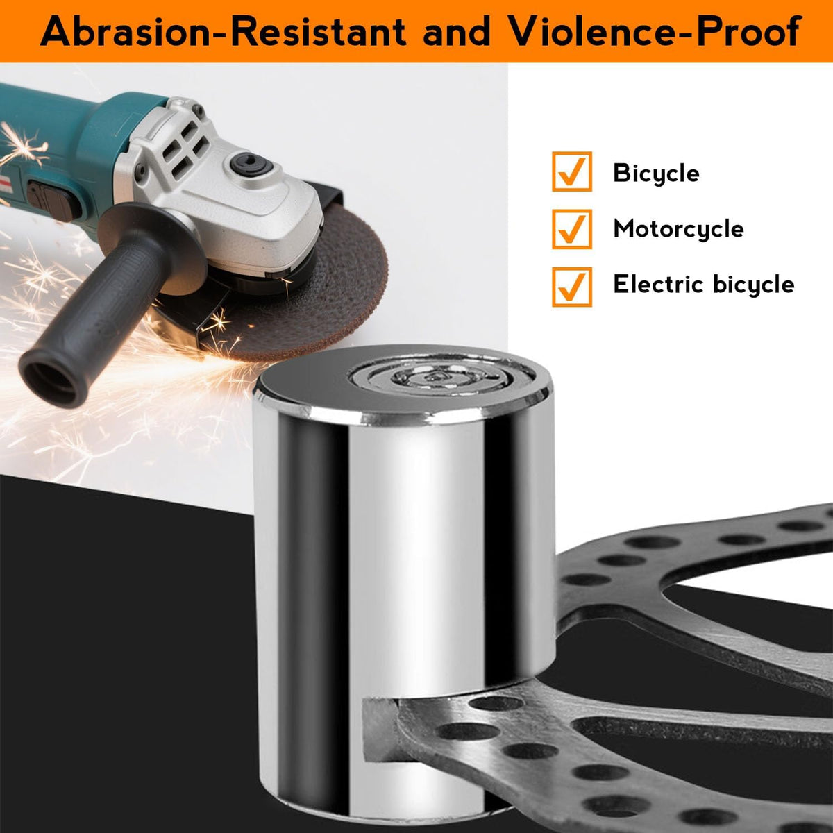 Heavy Duty Motorbike Security Wheel Disk Lock with Keys,Anti Theft Waterproof Universal for ATVs Dirt Bikes