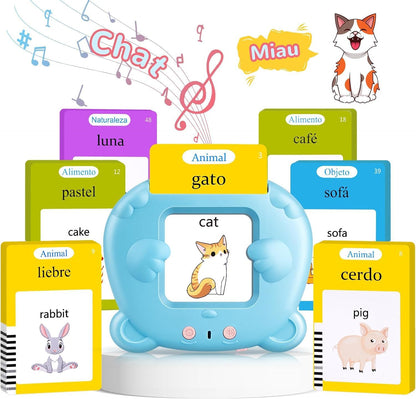 224 Words Spanish & English Talking Flash Cards for Toddler