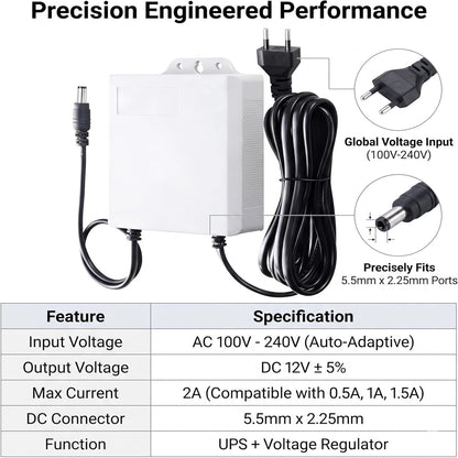 12V 2A Mini UPS Uninterruptible Power Supply DC Battery Backup