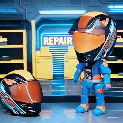 Mini Alloy Motorcycle Helmet Heroes Transforming Ornament