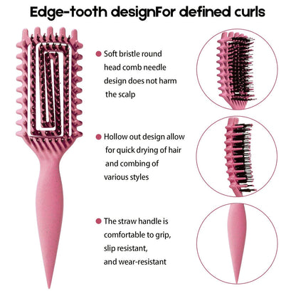 Curly Hair Brush Candybrush Curl Defining Brush for Detangling Shaping and Defining Curls