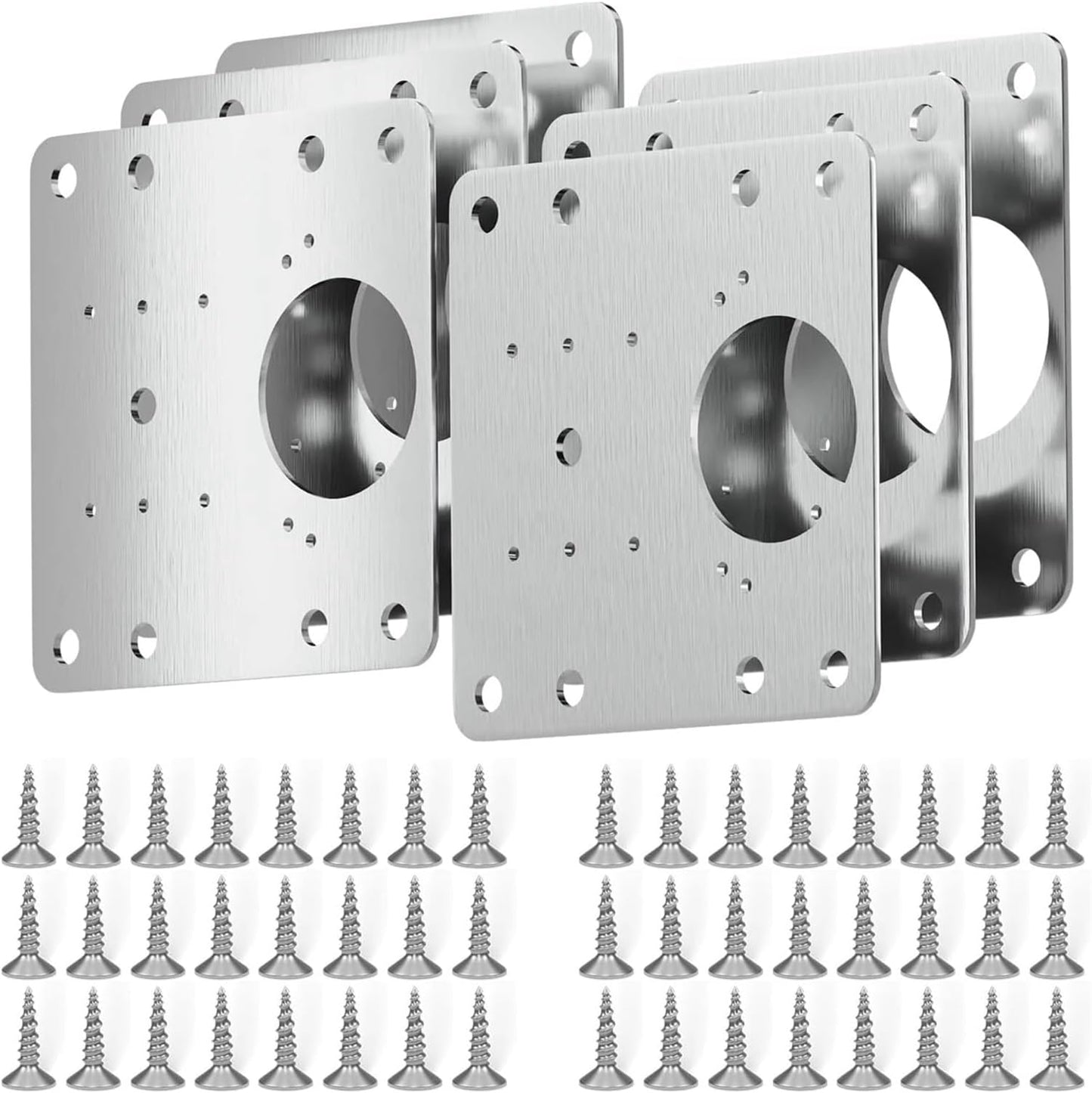 6 Sets Hinge Repair Plate Kitchen Cabinet Door Hinge Installation Plate