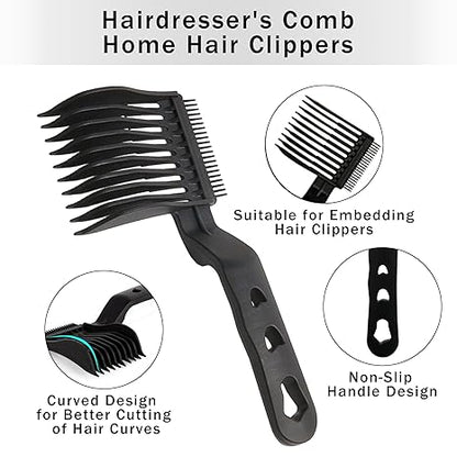 2Pcx Professional Barber Comb Hair Fade Tool for Men
