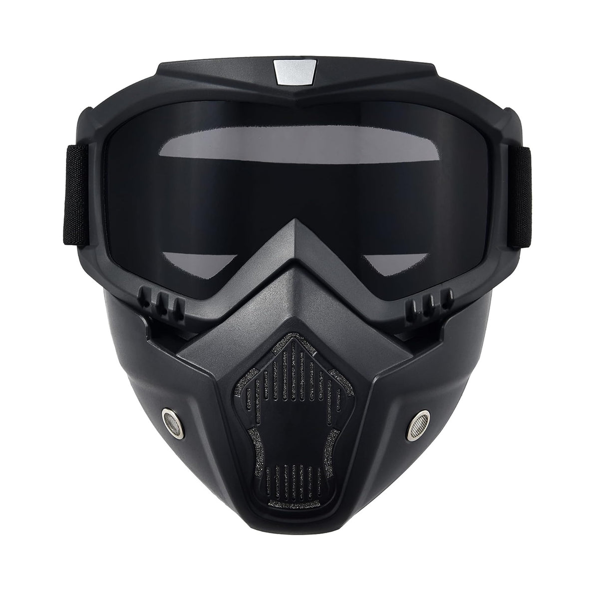 Vintage Bullet Style Motocross Glasses with Detachable Adjustable Face Mask