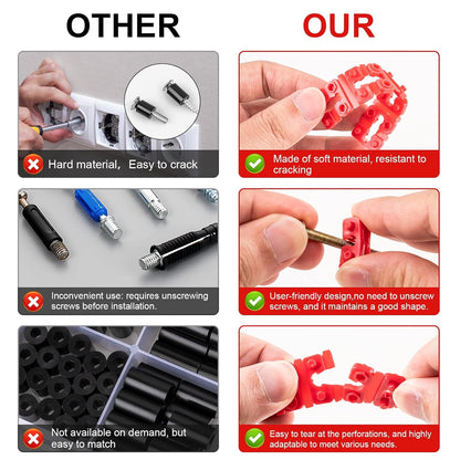 100Pcs Plastic Outlet Spacer Not Pressure Insulation Pad Set