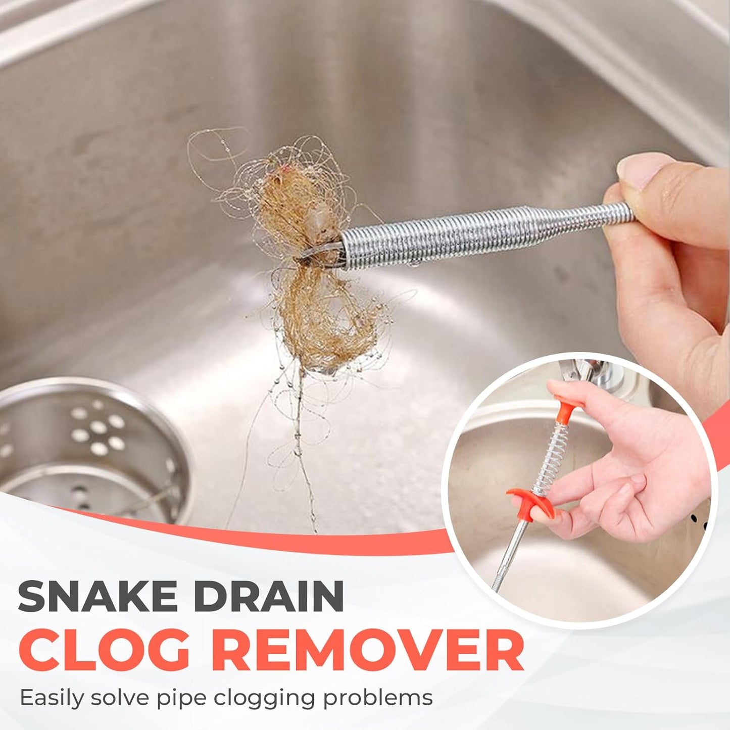 Spring Pipe Dredging Tools Drain Snake Clog Remover
