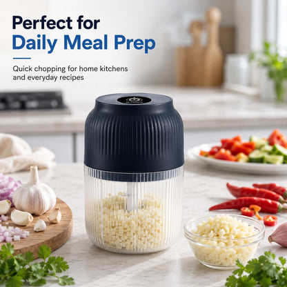 Upgraded Electric Garlic Crusher with Lid & Egg Beater