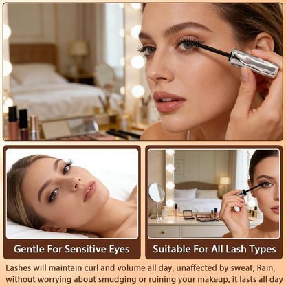 Steel Tube Eyelash Primer, 2026 Upgraded Waterprooflong Curling Mascara