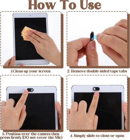50Pcs Webcam Cover Slide, Cameras Blocking Stickers for Phone, Laptop, Desktop, Phones
