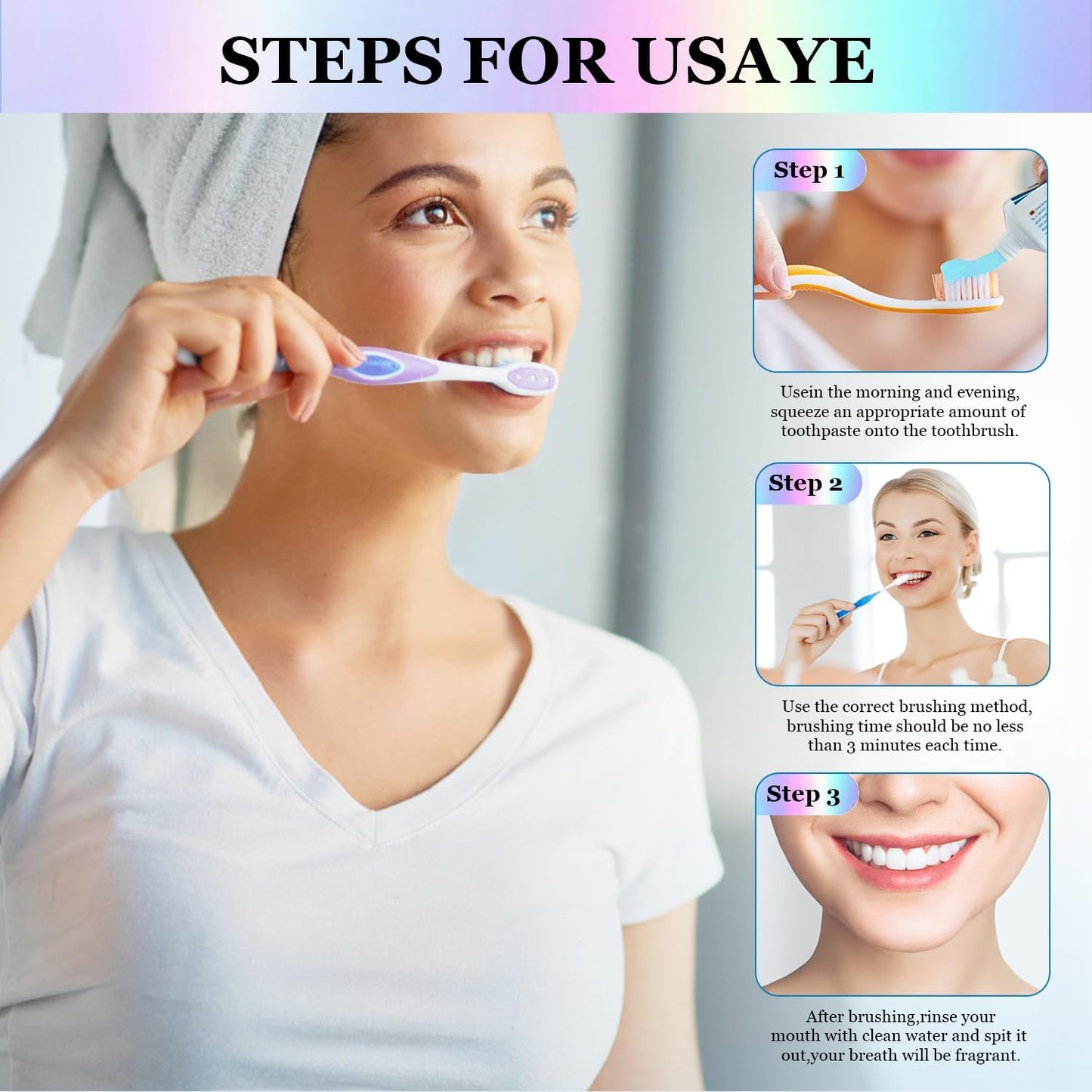 Niacinamide Whitening Toothpaste,Deep Stain Removal, Improves Gum Health