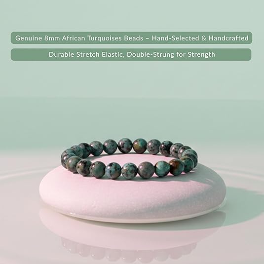 African Turquoise Beaded Yoga Chakra Bracelets