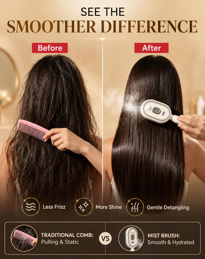 3-in-1 Electric Spray Air Cushion Massage Comb for Frizzy Hair