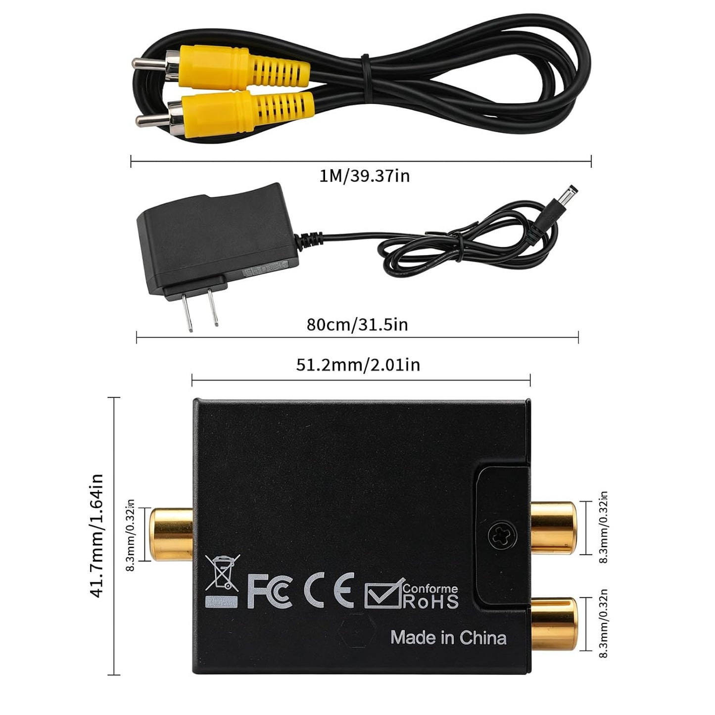 192KHz Digital to Analog Audio Converter DAC Optical to Analog