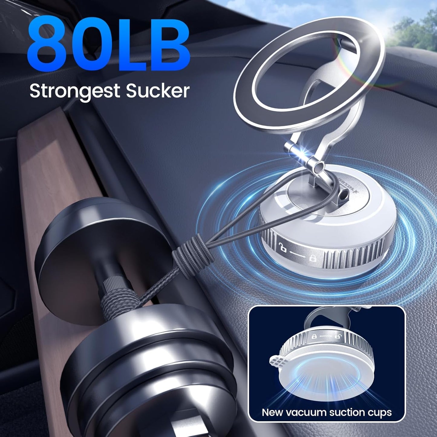 Upgraded 360° Nano Strongest Vacuum Magnetic Phone Holder
