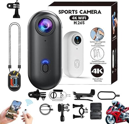 4K Mini Action Body Cam Thumb Sports Camera Hands Free Waterproof