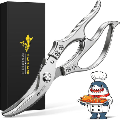 Heavy Duty Poultry Shears Kitchen Scissors for Chicken, Meat Cutting, Turkey, Fish, Vegetables