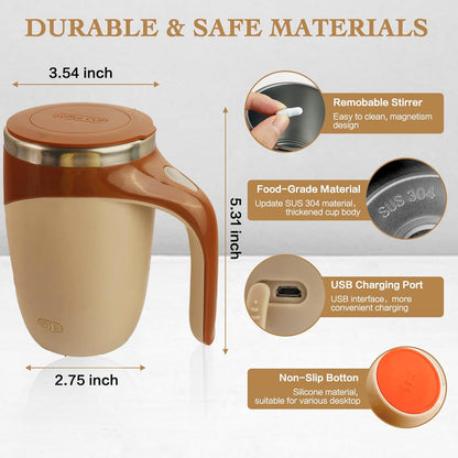Rechargeable Automatic Magnetic Self-stirring Coffee Mug