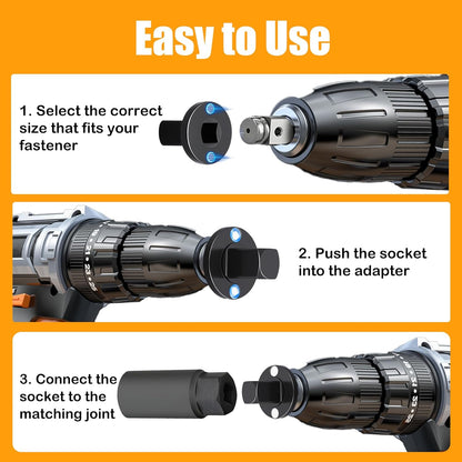 4PCS Magnetic Drive Ratchet Wrench Adapter Set
