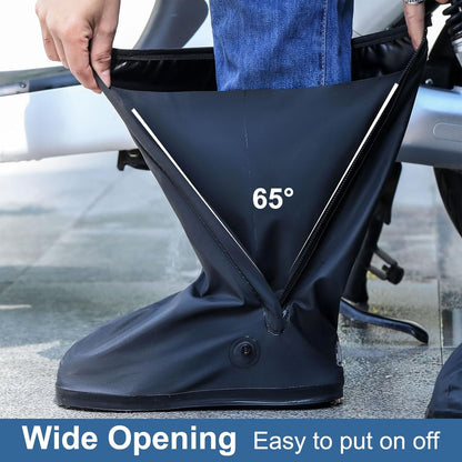 Non-Slip Zipper Waterproof Shoe Covers with Reflector