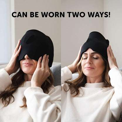 Headache Relief Hat Cold Therapy Ice Head Wrap Ice Pack Mask Cold Cap for Migraine Cap for Puffy Eyes