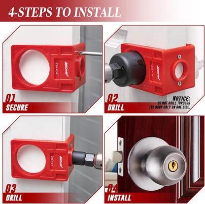 Lock Installation Hole Saw Kit for Wooden Doors