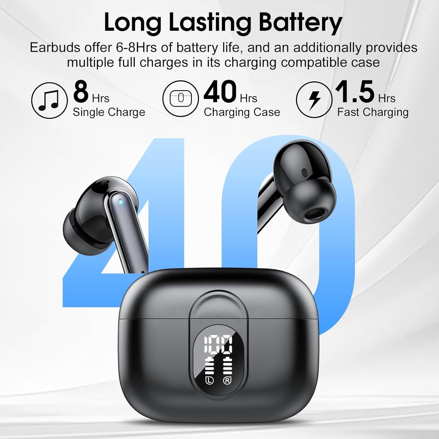 AI Translation Earbuds Real Time, Simultaneous Interpretation Translator Earbuds with 6 Translation Modes/164 Languages