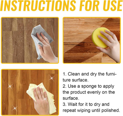 Beeswax Wood Furniture Polish & Conditioner, Natural Oil for Furniture Care, Protection & Stain Removal