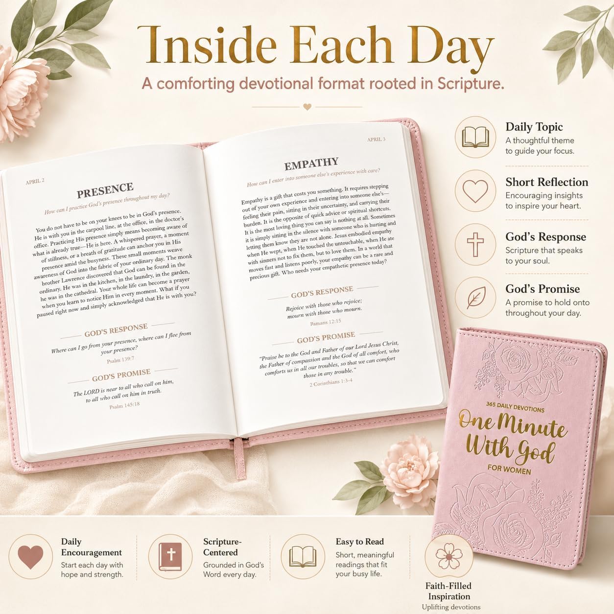 365 Daily Devotionals for Women with Bible Verses, Short Reflections & God’s Promises