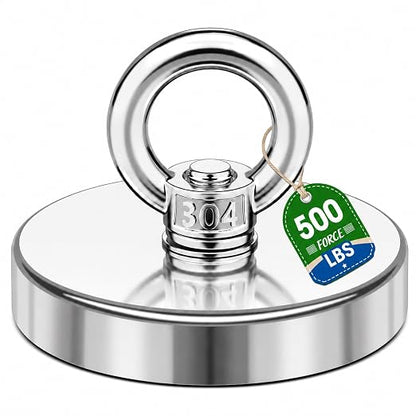 500 lbs Heavy Duty Fishing Magnets with Countersunk Hole