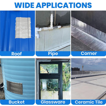 16 Feet High-adhesion Butyl Aluminum Foil Waterproof Tape