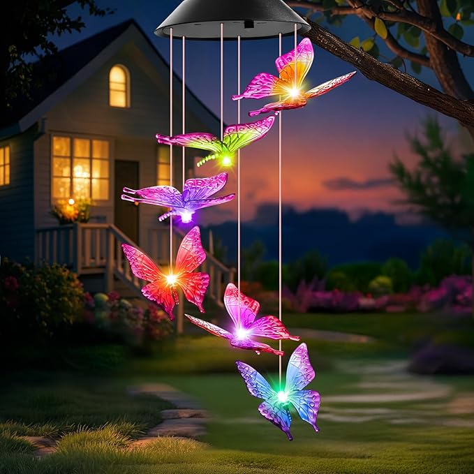Wind Chimes Waterproof Solar Lights Outdoor Decor
