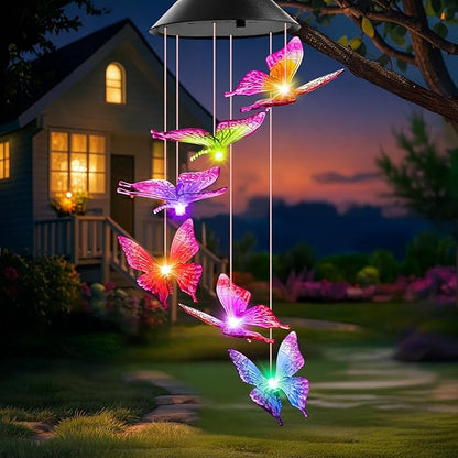 Wind Chimes Waterproof Solar Lights Outdoor Decor