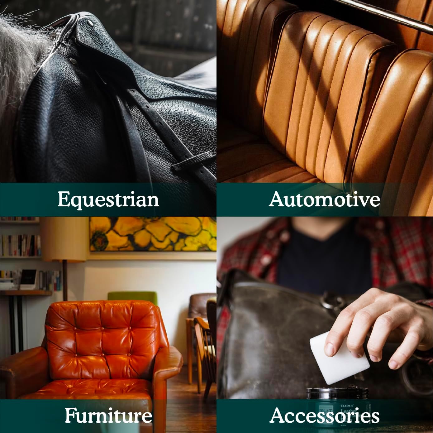 Color Restore & Scratch Repair Balm for Faded Leather Furniture, Car Seats, Sofa & Vinyl