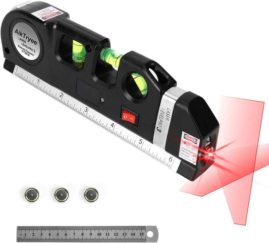 Standard Cross Line Laser leveler Beam Tool with Metric Rulers