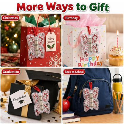 Butterfly Christmas Cash Gift Holder Ornament,Acrylic Money Holder
