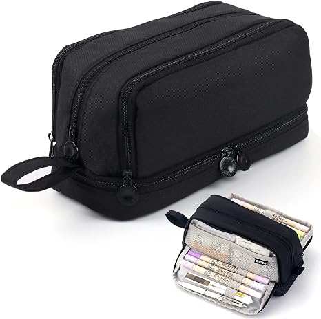 Portable Large Capacity Pencil Pouch Bag with Zipper