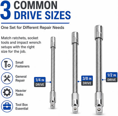 360 Flexible Socket Extension Bar for Impact Wrench Ratchet and Automotive Repair